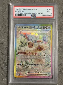 2025 Pokemon EEVEE EX 167/131 Prismatic Evolutions PRE EN SIR Holo English PSA 9 - Image 1