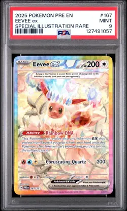 2025 Pokemon TCG Eevee EX Prismatic Evolutions SIR 167/131 PSA 9 - Image 1