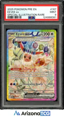 Pokemon 2025 Eevee ex 167/131 Full Art SIR Prismatic Evolutions PSA 9 - Image 1