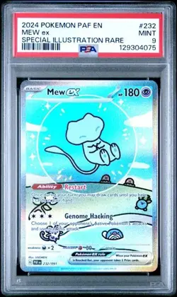 2024 Pokemon Paf EN-Paldean Fates Mew EX #232 Special Illustration Rare PSA 9 - Image 1