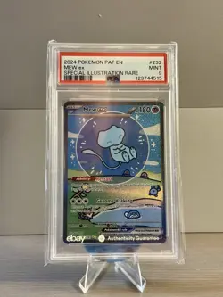 2024 POKEMON PAF EN-PALDEAN FATES SPECIAL ILLUSTRATION RARE #232 MEW EX PSA 9 - Image 1