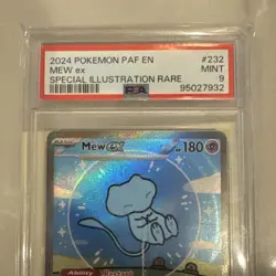 2024 POKEMON PAF EN-PALDEAN FATES SPECIAL ILLUSTRATION RARE #232 MEW EX PSA 9 - Image 4