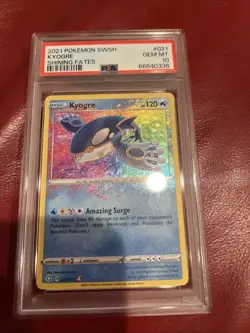 2021 POKEMON SWORD & SHIELD SHINING FATES #021 KYOGRE PSA 10 - Image 1
