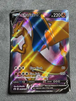 CHARIZARD V SWSH050 Black Star Promo - Champions Path ETB Pokemon TCG - dent - Image 1