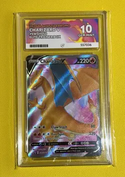 Charizard V SWSH050 Champions Path ETB - Black Star Promo - Pokemon TCG - Ace 10 - Image 1