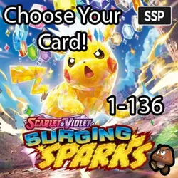 Pokemon TCG Surging Sparks (1-136) Choose Your Card! - Pack Fresh -BULK SAVINGS! - Image 1