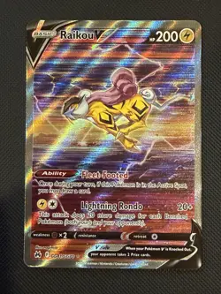 Pokemon TCG Raikou v Crown Zenith: Galarian Gallery GG41/GG70 NM Condition - Image 1