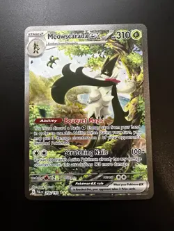 Pokemon TCG SV02: Paldea Evolved #256/193 Meowscarada ex NM - Image 1