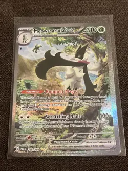 Pokemon TCG Meowscarada EX 256/193 Sv02 Paldea Evolved Holo Card NM Condition - Image 4