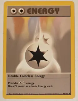 Double Colorless Energy 96/102 Base Set Pokemon Card MP - Image 1