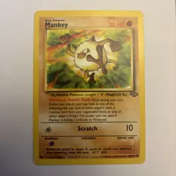 Pokemon TCG Mankey Jungle Unlimited Card 55/64 - Image 1