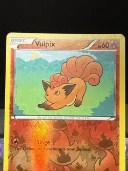 Pokemon Card Vulpix 18/124 Reverse Holo Dragon's Exalted Played - Image 2