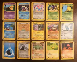Lot Of 15 Vintage Ereader Pokemon Cards LP-MP Aquapolis Expedition Skyridge - Image 1