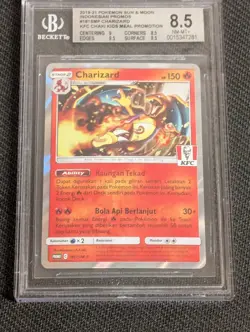 KFC Charizard 181/Sm-p Holo Indonesian Chaki Kids Promo Pokemon Card - Image 1