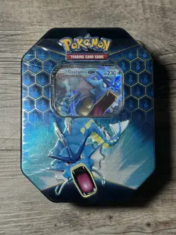 Pokemon Gyarados GX Tin - Sealed - Factory New - Trading Card Game 820650804816 - Image 1