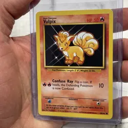 Pokemon TCG Vulpix Base Set 68/102 Unlimited Regular Common Card WOTC NM/MT Vtg - Image 2