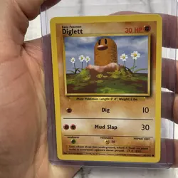 Pokemon TCG Diglett Base Set 47/102 Regular Unlimited Common NM Near Mint Card - Image 1