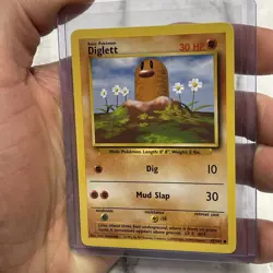 Pokemon TCG Diglett Base Set 47/102 Regular Unlimited Common NM Near Mint Card - Image 2