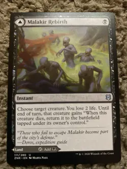 Malakir Rebirth Zendikar Rising Regular Card Magic the Gathering 111 NM - Image 1