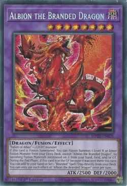 MP22-EN076 Albion the Branded Dragon - Prismatic Secret Rare Card 1st Edition - Image 1