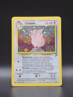 Clefable 5/130 Pokemon Holo Rare Card Base Set 2 - Image 1