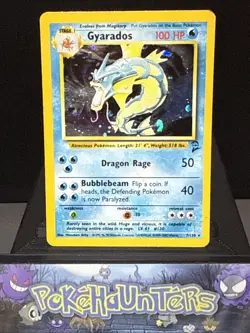 Pokemon Card Gyarados 7/130 Holo Base Set 2 Rare WOTC Played - Image 1