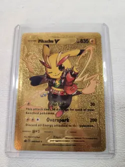 Lot Of 6 V And GX Gold Foil Pokemon Cards Charizard, Pikachu(2) & Others - Image 5