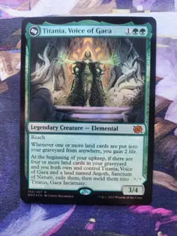 MTG BRO - Titania, Voice Of Gaea FOIL + Argoth, Sanctum Of Nature FOIL NM - Image 2