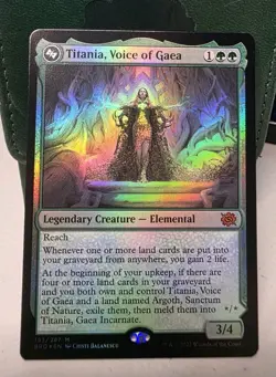 1x MTG Titania, Voice of Gaea (Foil) - The Brothers' War (BRO) #193 - Magic - Image 1