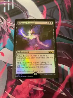 MTG - LILIANA'S CONTRACT - RARE - FOIL - M19 - NM - Image 1