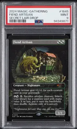 2024 MAGIC: THE GATHERING SECRET LAIR DROP #1645 FIEND ARTISAN PSA 9 - Image 1