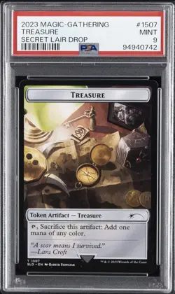 2023 MAGIC: THE GATHERING SECRET LAIR DROP #1507 TREASURE PSA 9 - Image 1