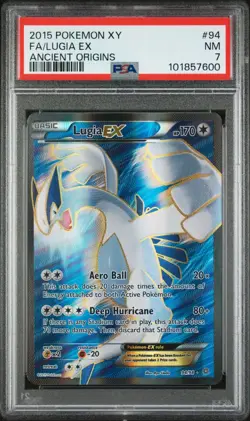 PSA NM 7 Lugia EX (94 Full Art) 94/98 Pokemon XY - Ancient Origins Holo - Image 1