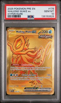 2025 Pokemon Pre EN-Prismatic Evolutions Walking Wake EX Hyper Rare PSA 10 #178 - Image 1