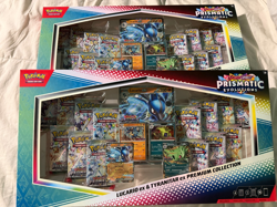 Pokemon Prismatic Evolutions Lucario & Tyranitar Ex Premium Collection LOT OF 2 - Image 1