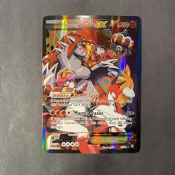 Pokemon TCG Team Magma's Groudon EX 15/34 Double Crisis Holo Rare Mod Played - Image 1