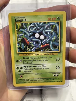 Tangela 66/102 Pokemon Base Set Unlimited Common NM/MINT 1999 Vintage Nintendo - Image 1