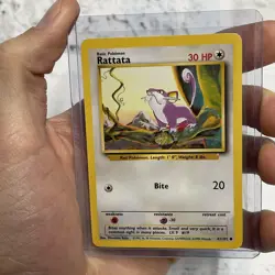 Pokemon TCG Rattata Base Set 61/102 Regular Unlimited Common NM/MT Never Played - Image 1