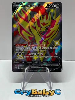Pokemon Zamazenta V SWSH293 Sword & Shield SHINY BLACK STAR PROMO - Image 1