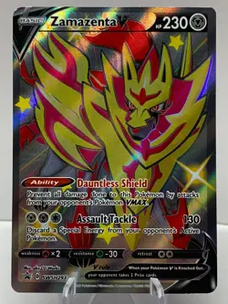 Pokemon Zamazenta V SWSH293 Sword & Shield SHINY BLACK STAR PROMO - Image 2