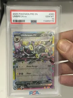 2025 POKEMON PRE EN-PRISMATIC EVOLUTIONS #060 UMBREON EX PSA 10 - Image 1