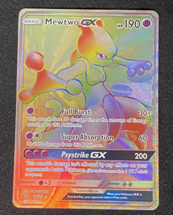 Mewtwo GX 76/73 Secret Rare Shining Legends Holo Rainbow | Near Mint NM Pokemon - Image 1