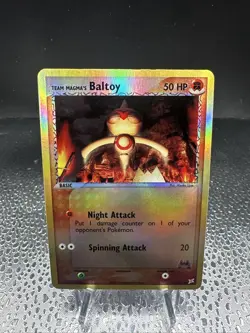 Team Magma's Baltoy vs Team Aqua 61/95 2004 LP Pokemon REVERSE HOLO - Image 1