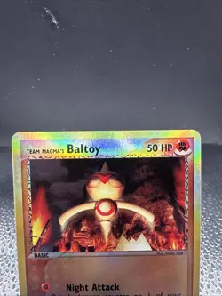 Team Magma's Baltoy vs Team Aqua 61/95 2004 LP Pokemon REVERSE HOLO - Image 3