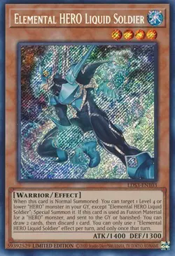 Elemental HERO Liquid Soldier-Secret Rare - Limited - LDS3-EN103 - Legendary ... - Image 1