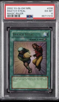 2002 YU-GI-OH! MRL-MAGIC RULER #036 SNATCH STEAL PSA 6 - Image 1