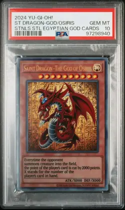 2024 YU-GI-OH! SAINT DRAGON-THE GOD OF OSIRIS PSA 10 - Image 1