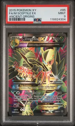 2015 Pokemon - XY Ancient Origins - M Sceptile EX 85/98 Full Art - PSA 9 - Image 1