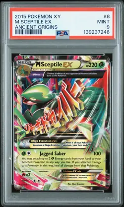 2015 POKEMON XY ANCIENT ORIGINS #8 M SCEPTILE EX PSA 9 - Image 1