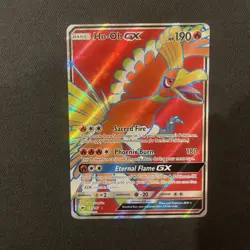 Ho-Oh GX 131/147 Burning Shadows Full Art Ultra Rare Holo Pokemon TCG Card NM - Image 1